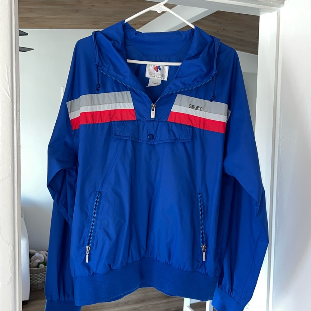 DESCENTE - VINTAGE - WINDBREAKER PULLOVER HALF ZIP - SIZE LARGE